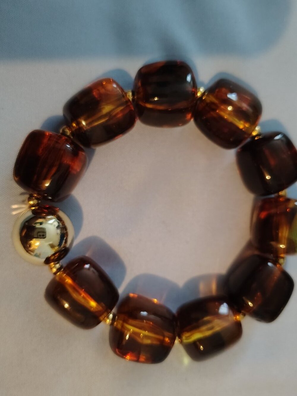 Chunky Beaded Bracelets (Brown)